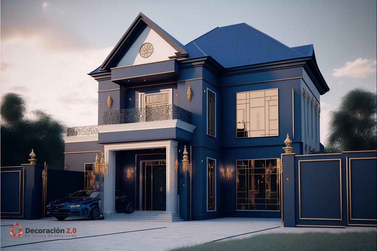 Impresionantes diseños de casas de 2 pisos y estilo moderno 8