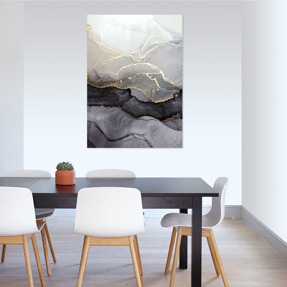 Cuadro abstracto metálico