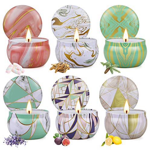 YMing Velas Perfumadas Regalos para mujeres, paquete de 6 Velas Perfumadas de 2.5 onzas, cera de soja Natural, Velas Perfumadas para el hogar, Regalos para mamá, pareja, fiesta, día de la madre