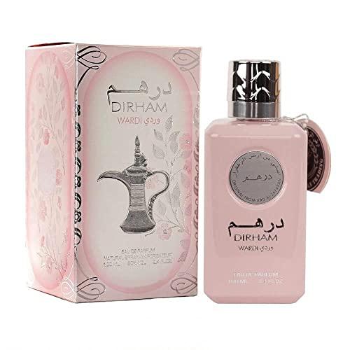 Dirham Wardi Edp de Ard Al Zaaafran - Perfume natural de calidad en spray, 100 ml, para mujer