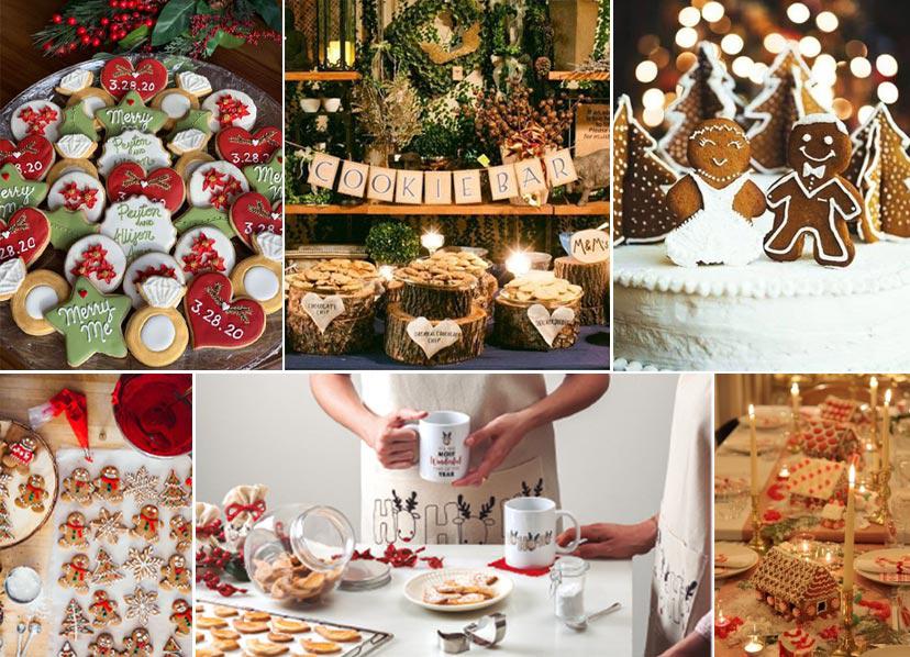 Galletas para bodas celebradas en fechas navideñas