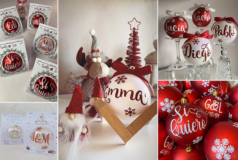 Bolas de Navidad personalizadas para bodas