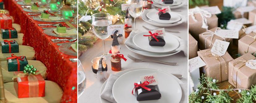 Envolver detalles de boda en Navidad