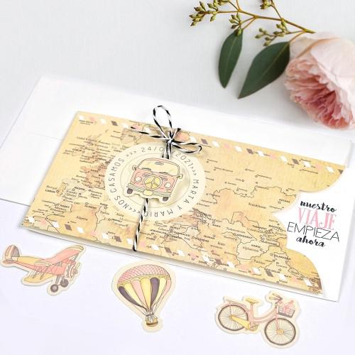 Mapas para invitación de boda