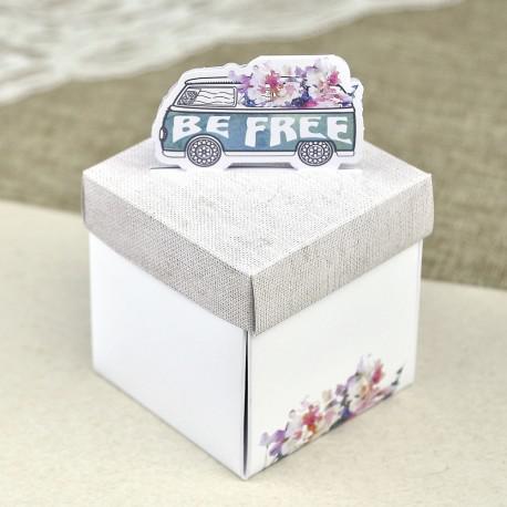 Invitación de boda furgoneta en cajita