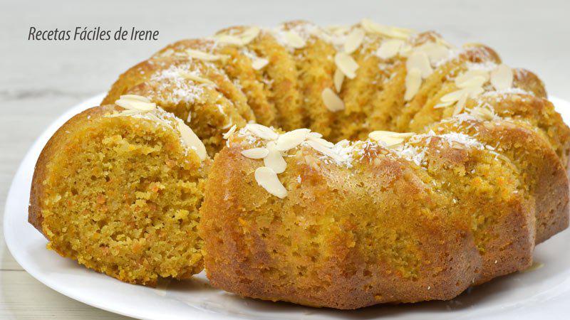 como hacer receta de bizcocho de zanahoria y almendra