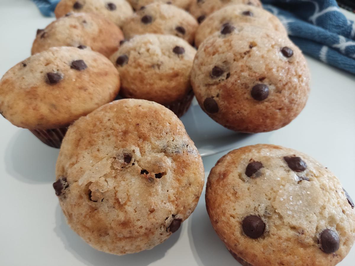 muffins con chips de chocolate