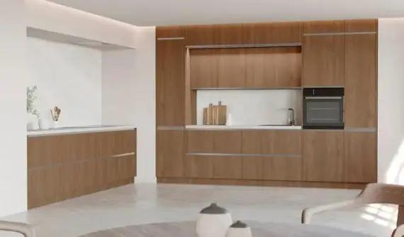 cocina minimalista madera