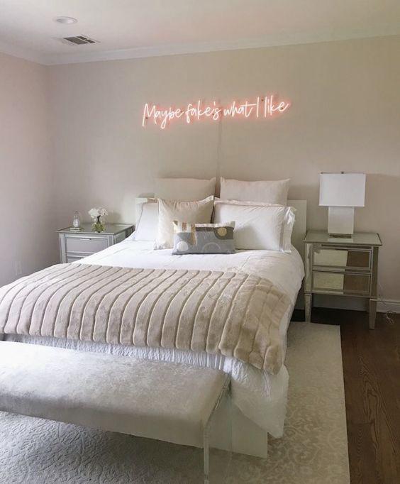 Recamaras decoradas con letreros led