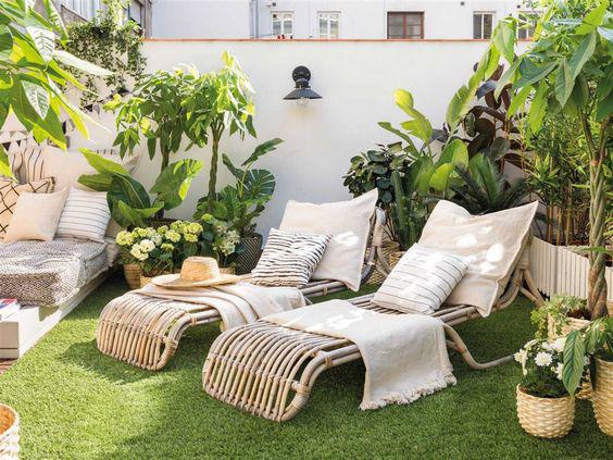 Camastros para el área de la piscina