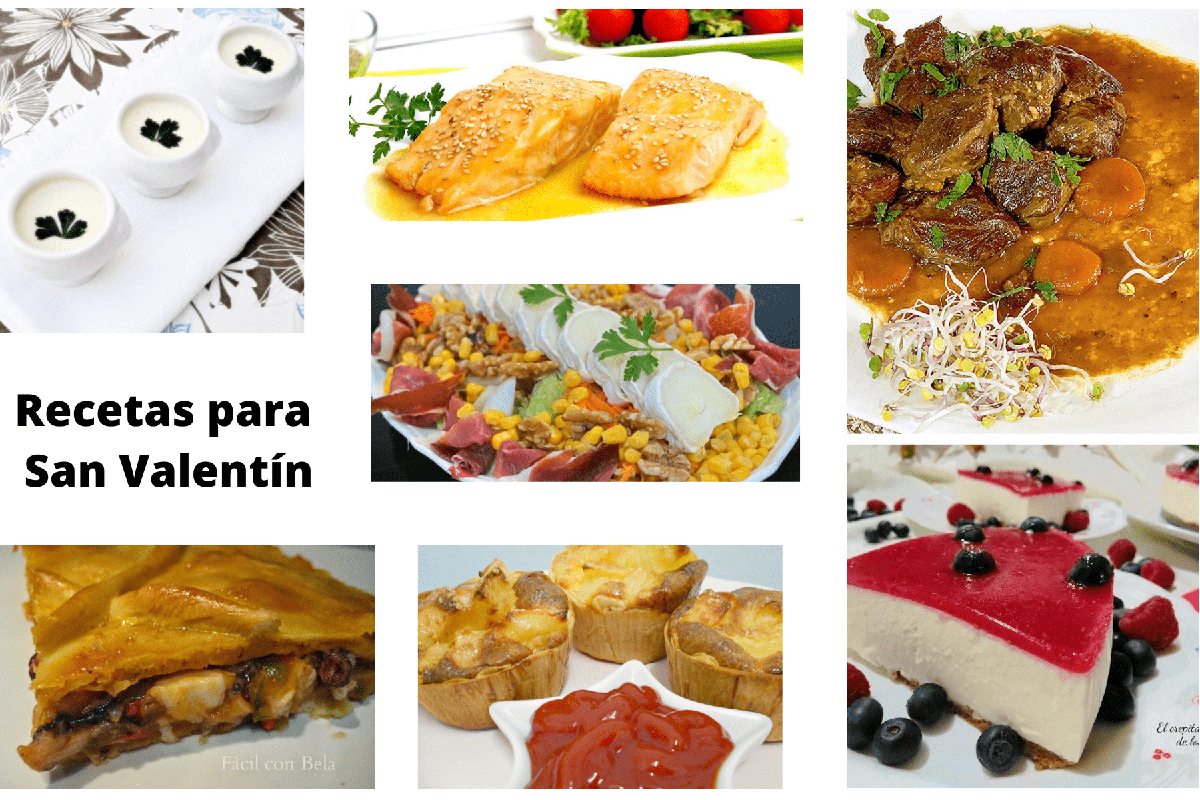 menú para San Valentín