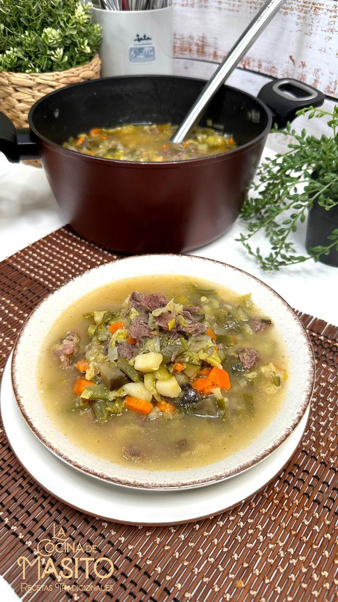Receta de sopa de verduras con ossobuco