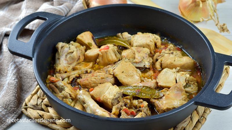 pollo guisado a la cerveza