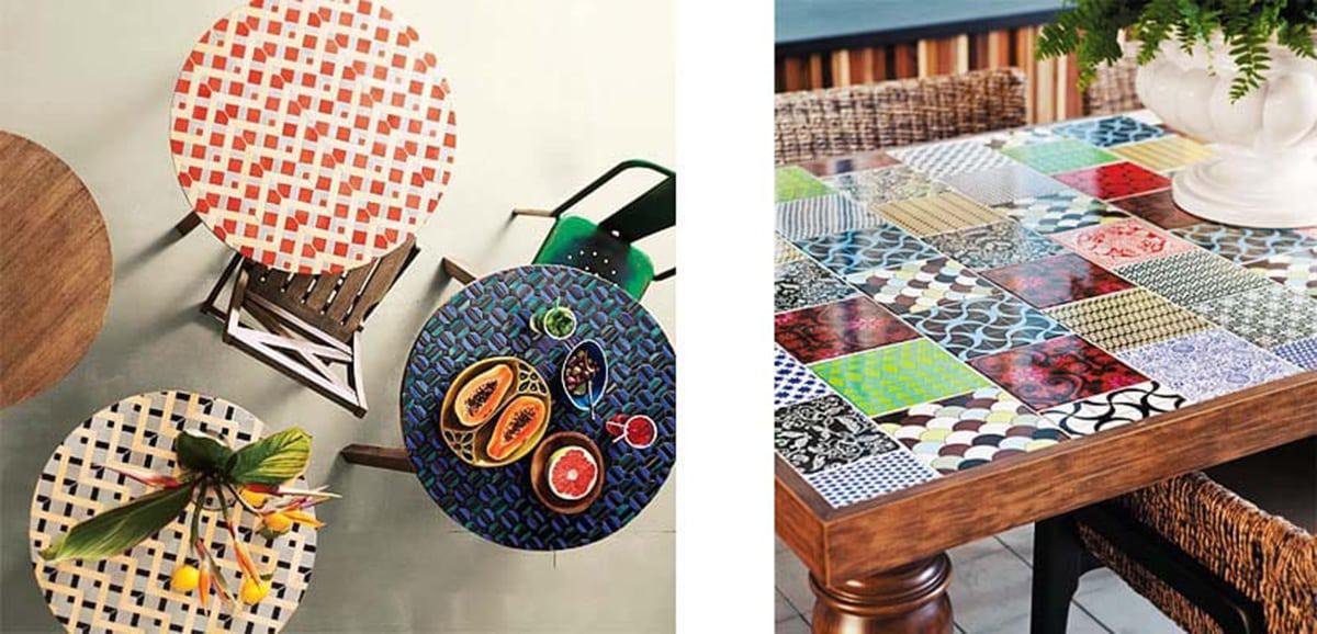 Mesas con mosaicos para el jardín