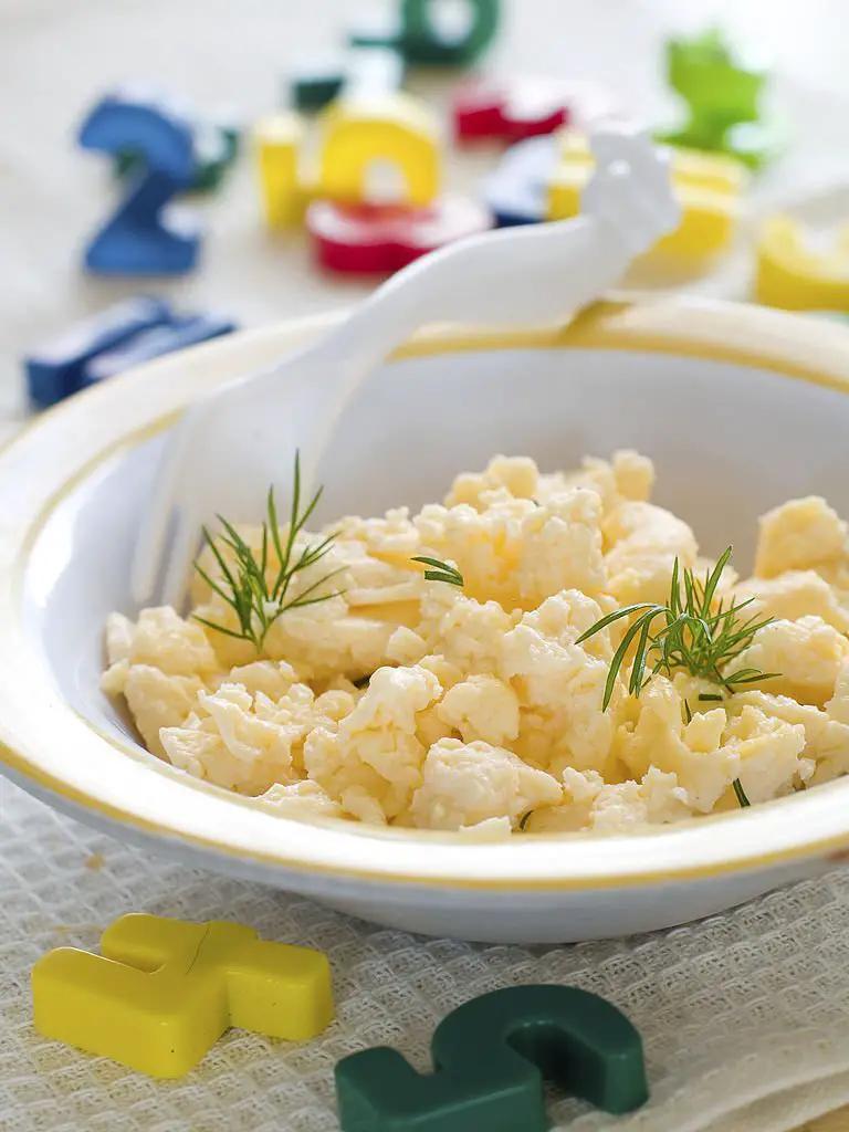 Receta de huevos revueltos para bebés