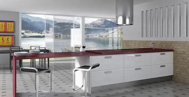 que encimera elegir para una cocina blanca