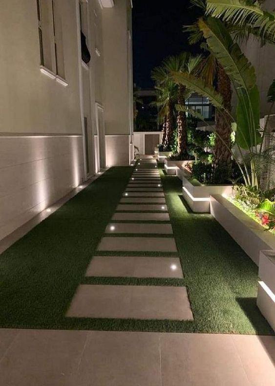 Luces empotradas para jardín