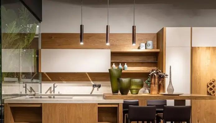 iluminacion para cocinas techos de madera