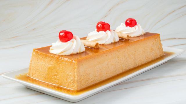 flan de turrón