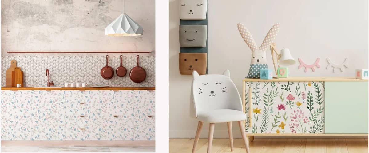 Forra las puertas de los muebles con papel autoadhesivo