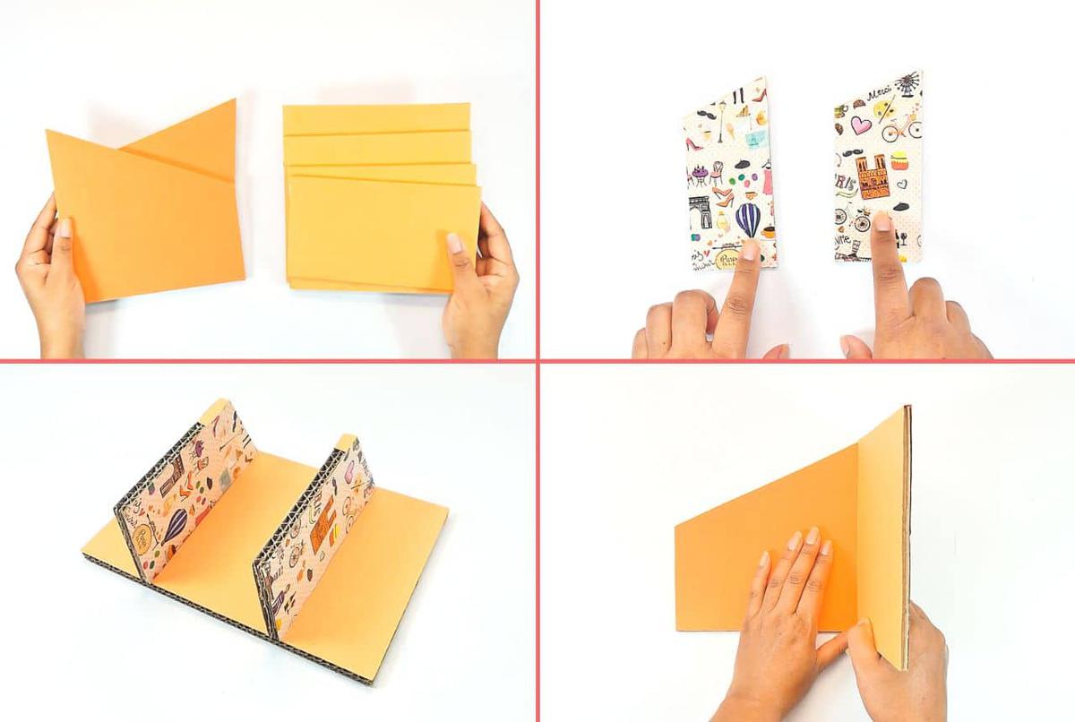 organizador de escritorio con cartón