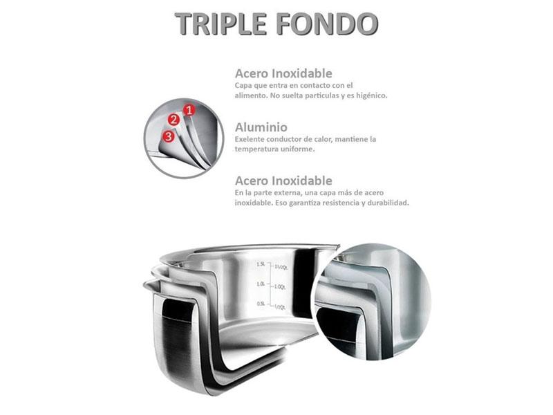Sarten acero inoxidable multicapa