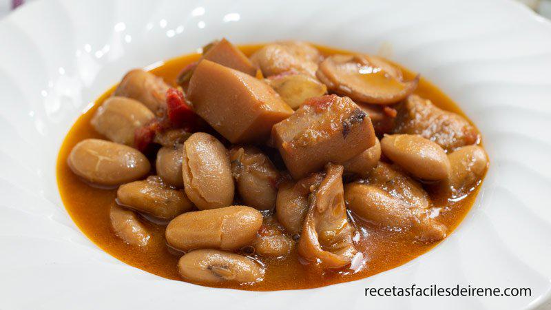 receta judiones con choco o sepia en olla rápida