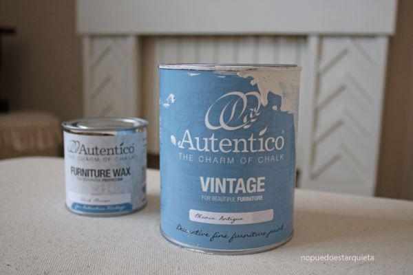 pintura a la tiza blanco antiguo Autentico