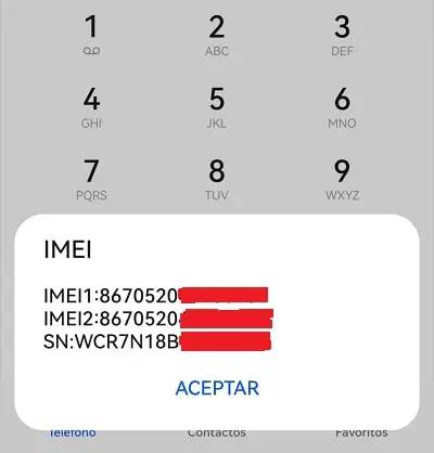codigo para saber imei telefono