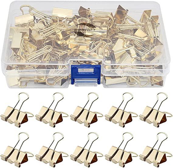 clips dorados oficina en casa