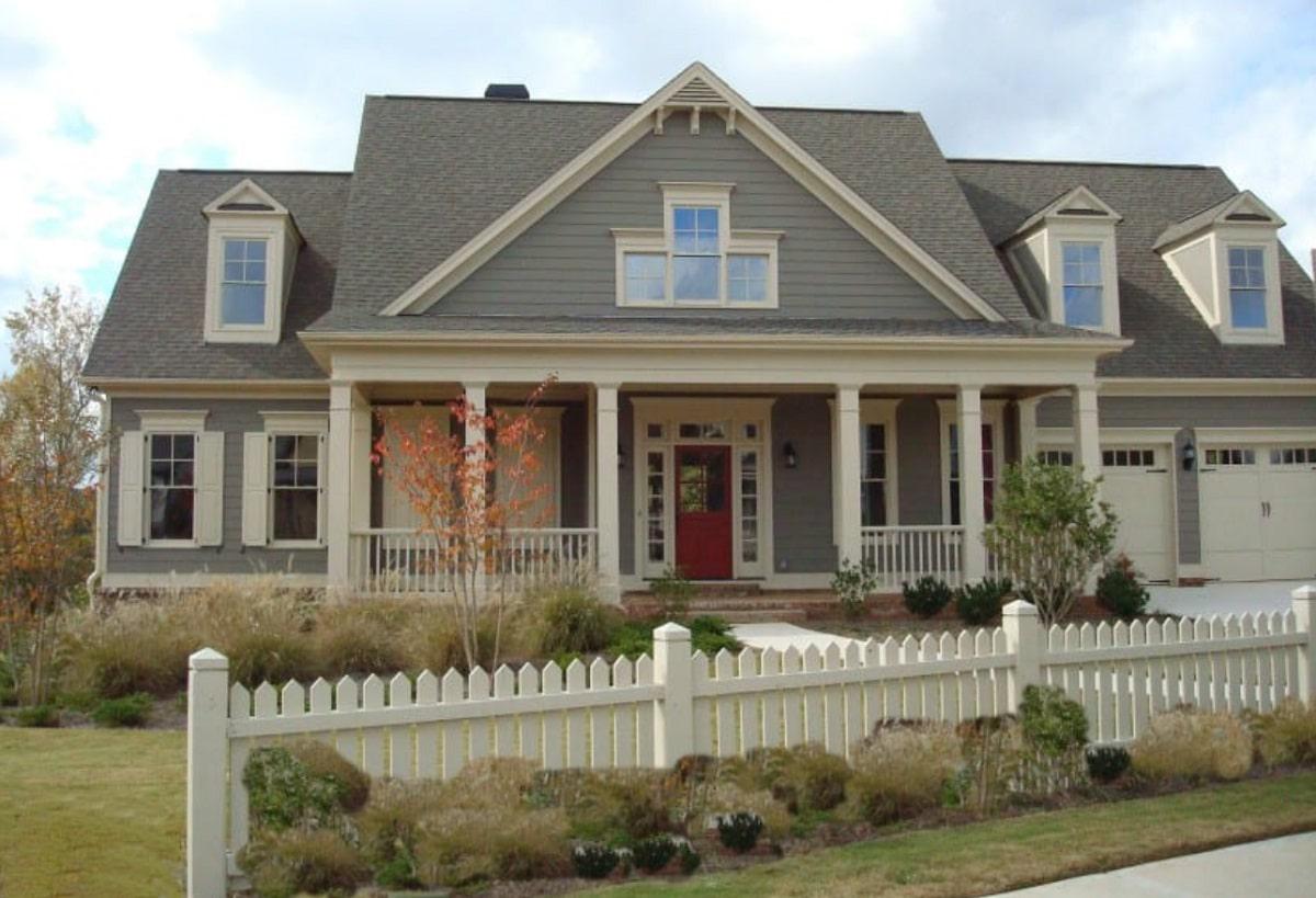 Combinaciones de fachada en blanco y gris