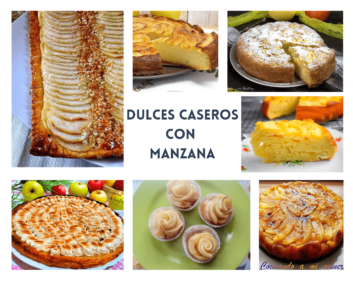 dulces caseros con manzana
