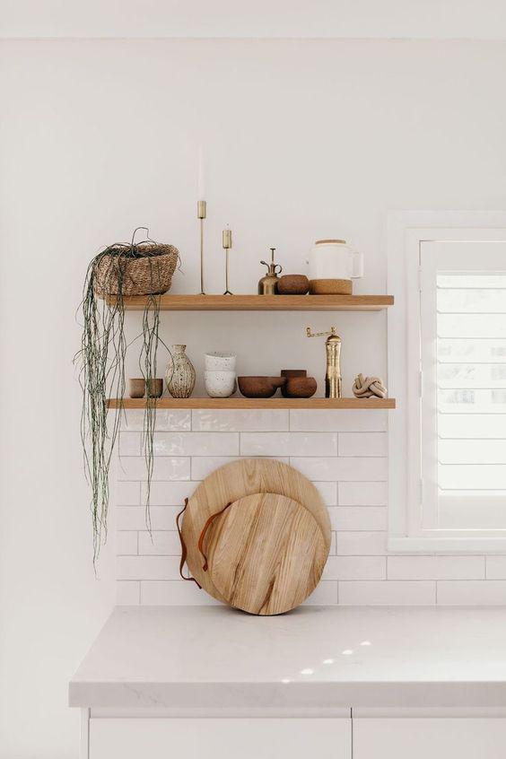 Repisas para cocinas de colores solidos