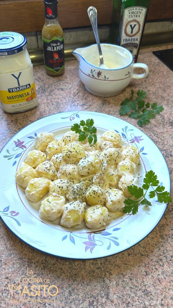 Ñoquis de patata con mayonesa picante la cocina de Masito