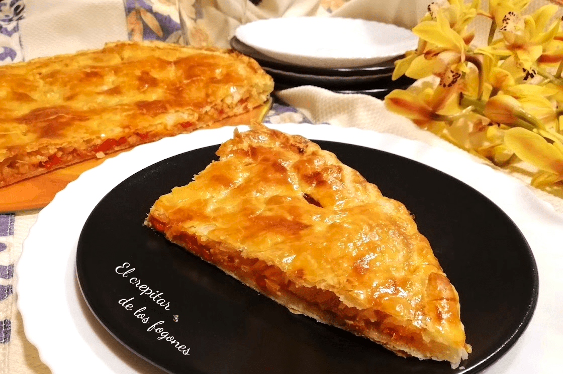 hojaldre relleno de puerros