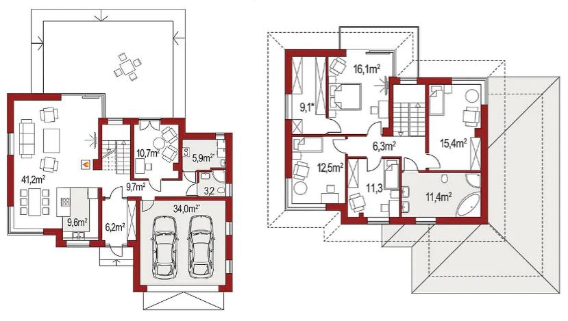 Diseños de Planos de Casas de Dos Pisos | Decoración
