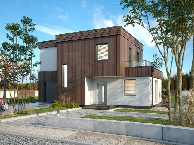 fachada de casa de tres dormitorios