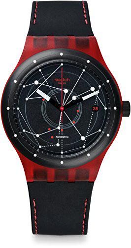 Swatch Reloj Digital para Hombre de Automático con Correa en Cuero SUTR400