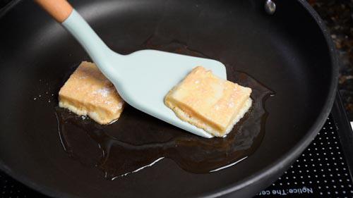 leche frita a la plancha