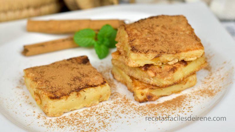 leche frita en freidora de aire y a la plancha