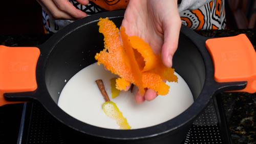 infusionar la leche para la leche frita en freidora de aire