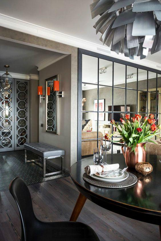 Estilos de decoración con pared de espejo