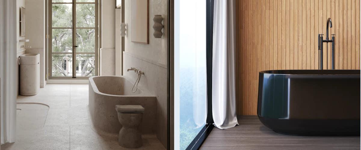 Siluetas redondeadas, tendencia en baños