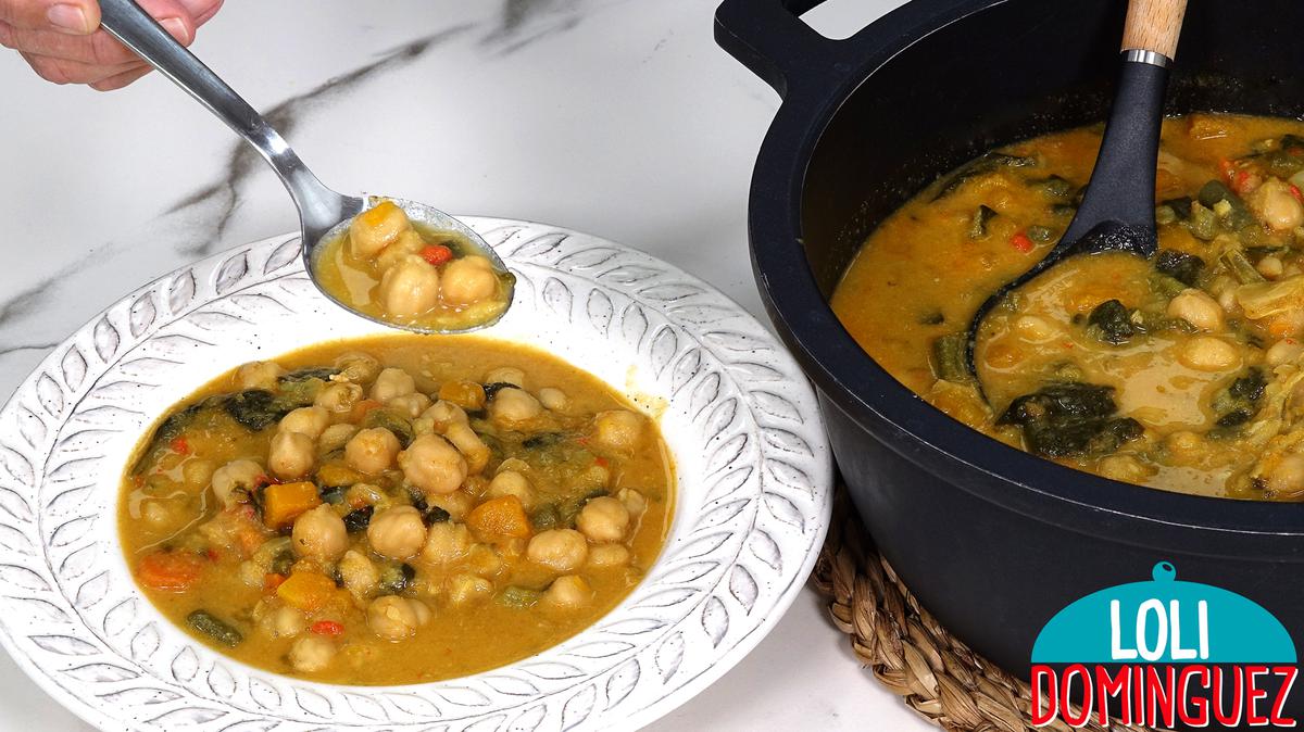 GARBANZOS CON VERDURAS SALUDABLE Y RIQUÍSIMO. Una receta de garbanzos muy saludable que se prepara con diferentes verduras que hacen que tenga un sabor exquisito