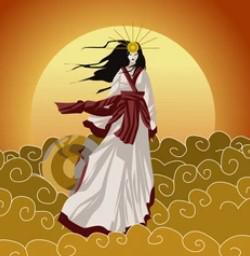 Amaterasu uno de los dioses de la mitología japonesa