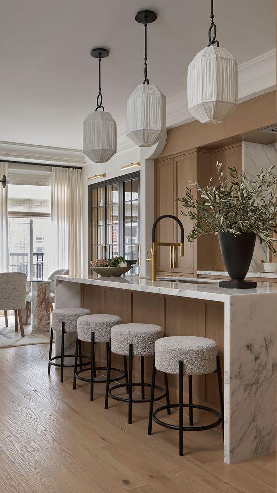 Distribución de muebles en una cocina