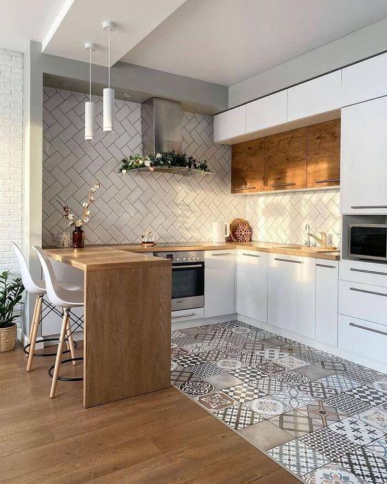 Distribución de muebles en una cocina