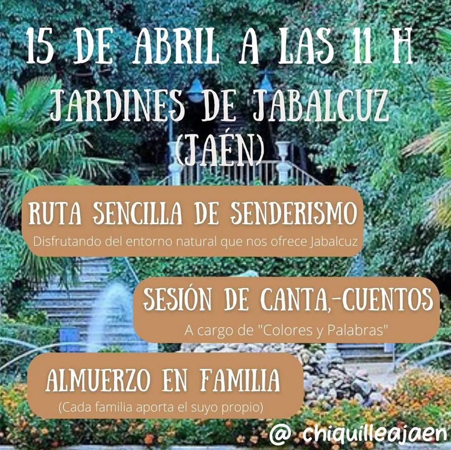 Cartel del evento para familias organizado por Chiquillea Jaen