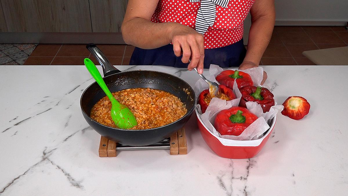PIMIENTOS RELLENOS DE ARROZ CON POLLO - Loli Domínguez - Foto 13