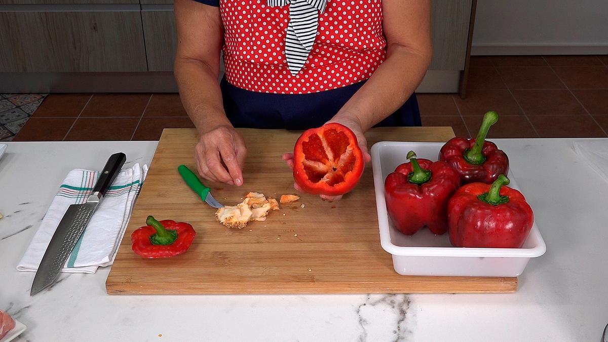 PIMIENTOS RELLENOS DE ARROZ CON POLLO - Loli Domínguez - Foto 3